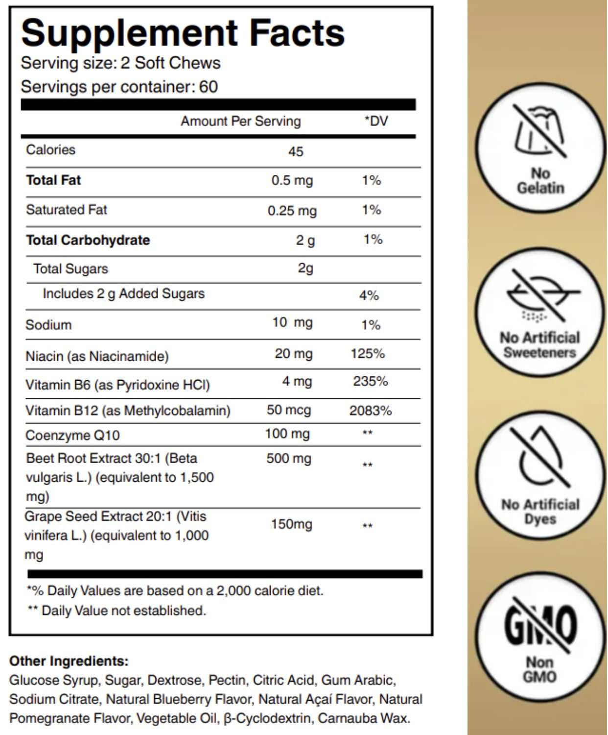Root Glow™ Beet Chews – Clean Energy & Heart Support